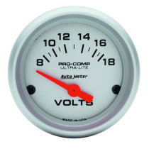 Voltmätare 52mm 18V (Elektrisk) Ultra-Lite